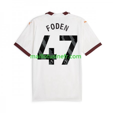 Maillot de Foot Manchester City Phil Foden 47 Extérieur 2023-24 Maillot de Foot Manchester City Phil Foden 47 Extérieur 2023-24